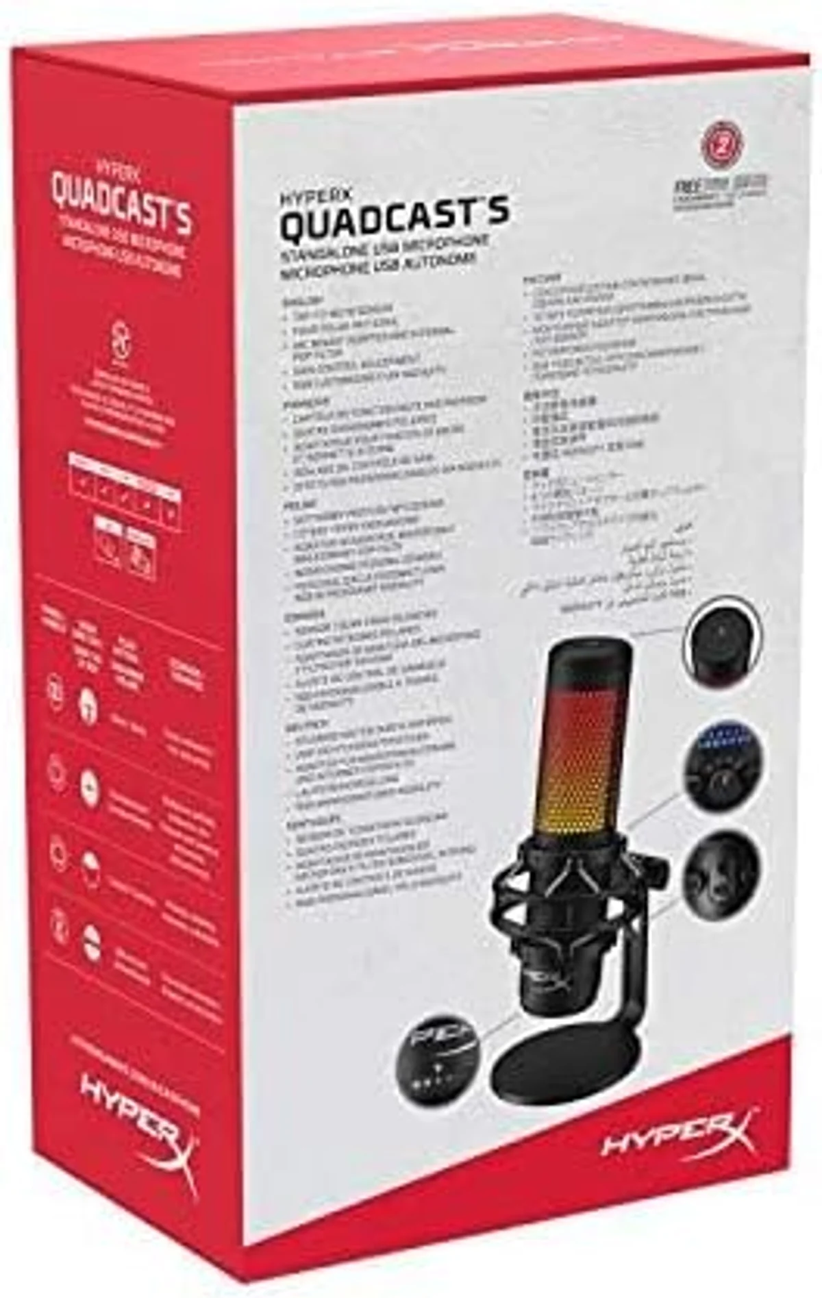 HyperX QuadCast S mounted on camera