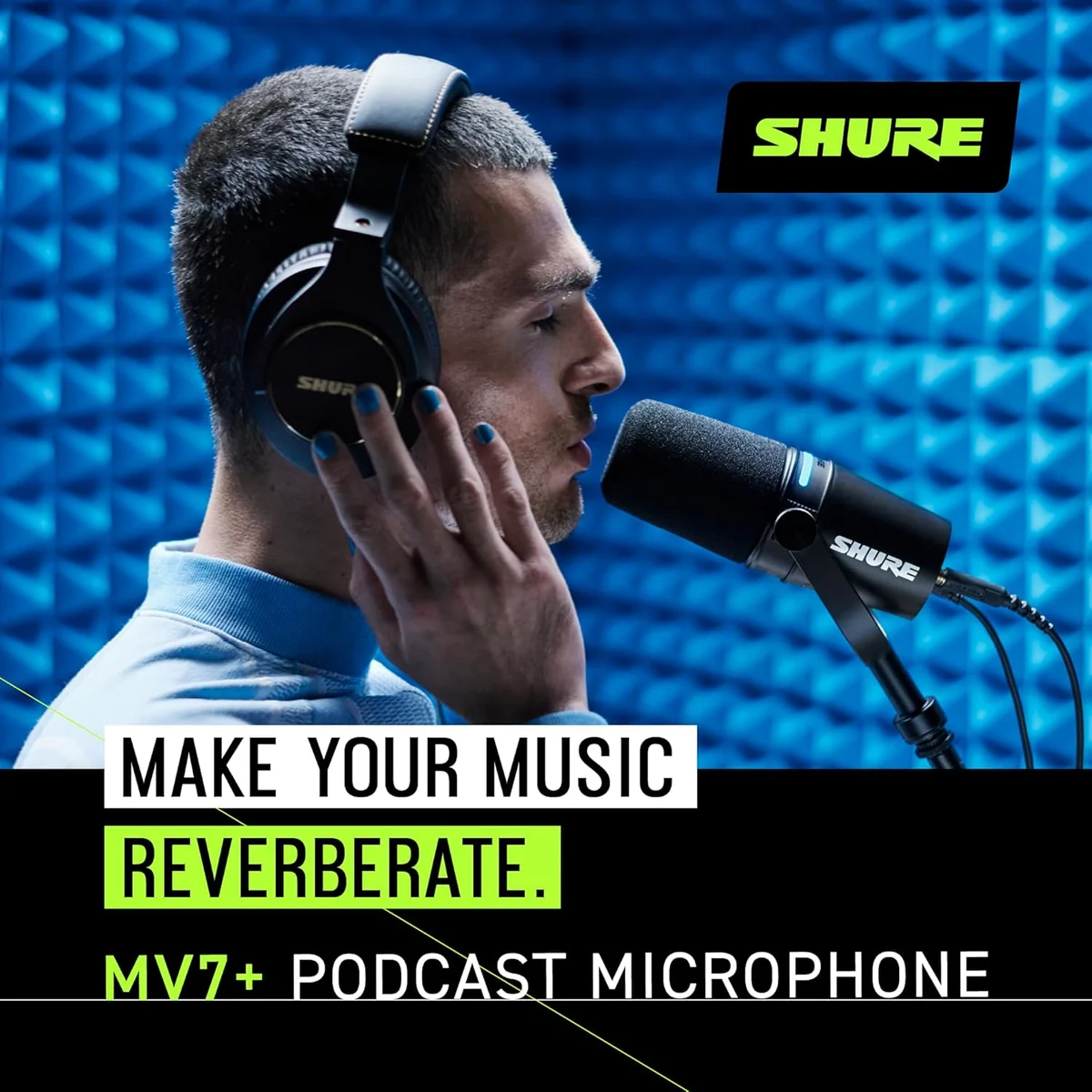 Shure MV7+ Podcast Microphone — our #1 pick in action